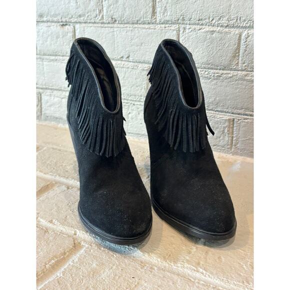 Anthropologie Joie Makena Suede Fringe Booties 38.5 - Picture 5 of 7